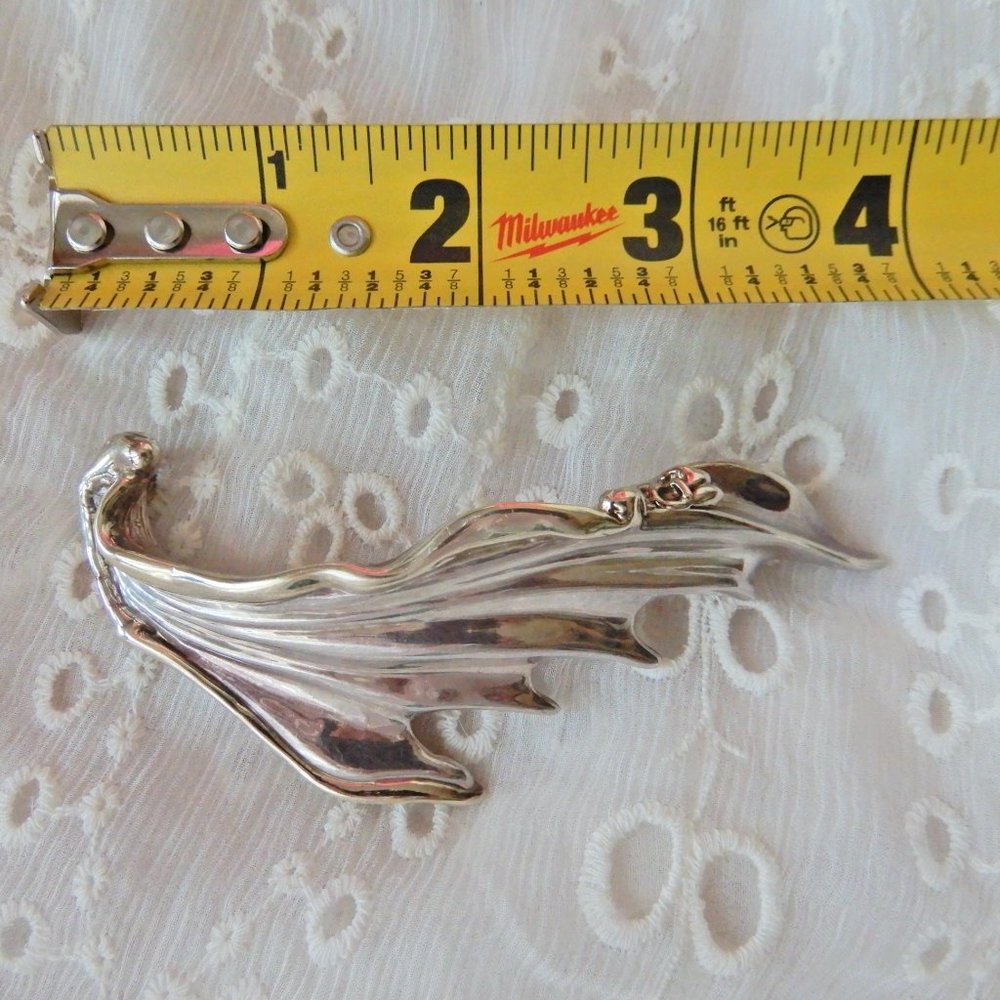 JEM ELECTROFORM 925 STERLING WING BROOCH PENDANT - Picture 7 of 14